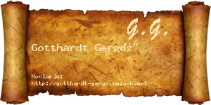 Gotthardt Gergő névjegykártya